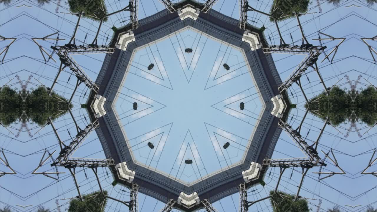 추상적인 기하학 칼레도스코프 패턴 배경