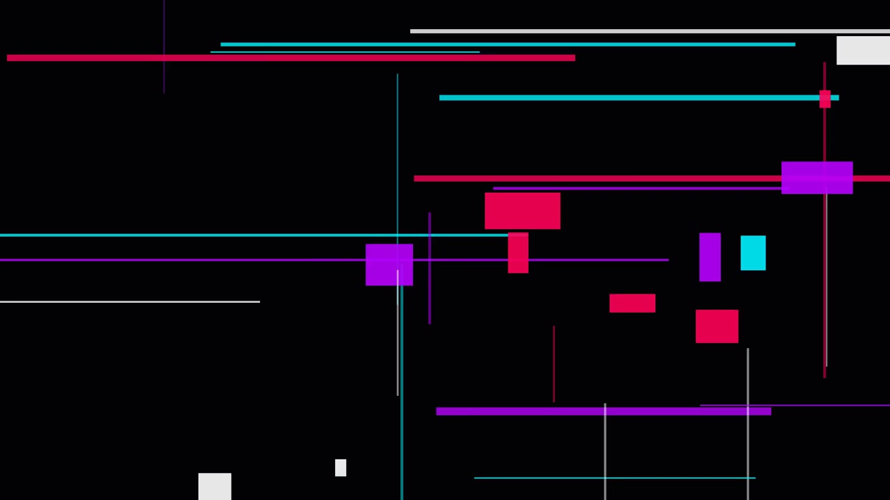 Abstrakt bevægelsesgrafik med bevægelige geometriske linjer og rektangler