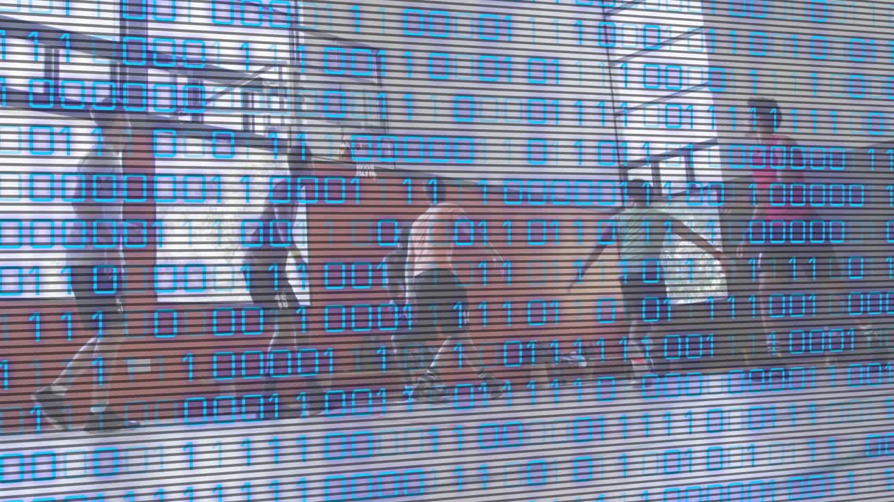 Six male players on court as red jersey player picking basketball dribbling passing training drill