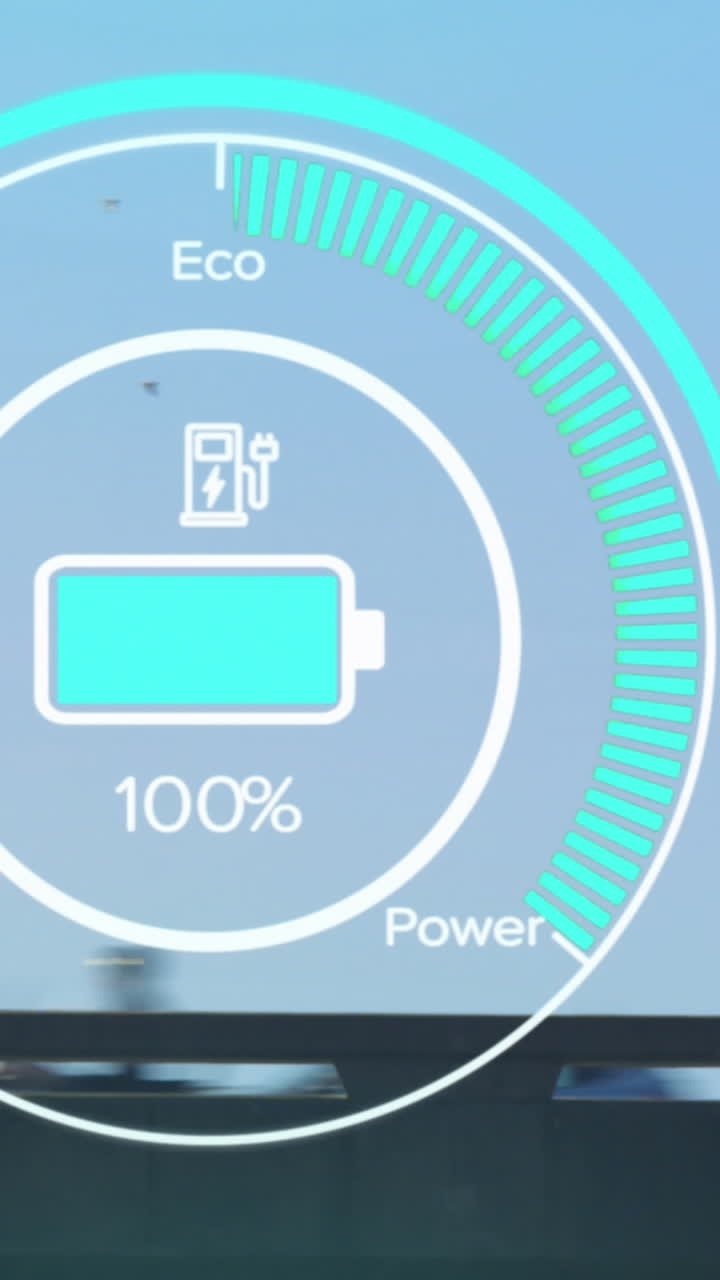 전기 차량 인터페이스의 충전 상태 데이터의 애니메이션