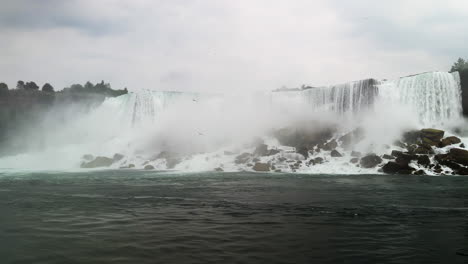 Scenic-Niagara-Falls-In-New-York,-USA---drone-shot