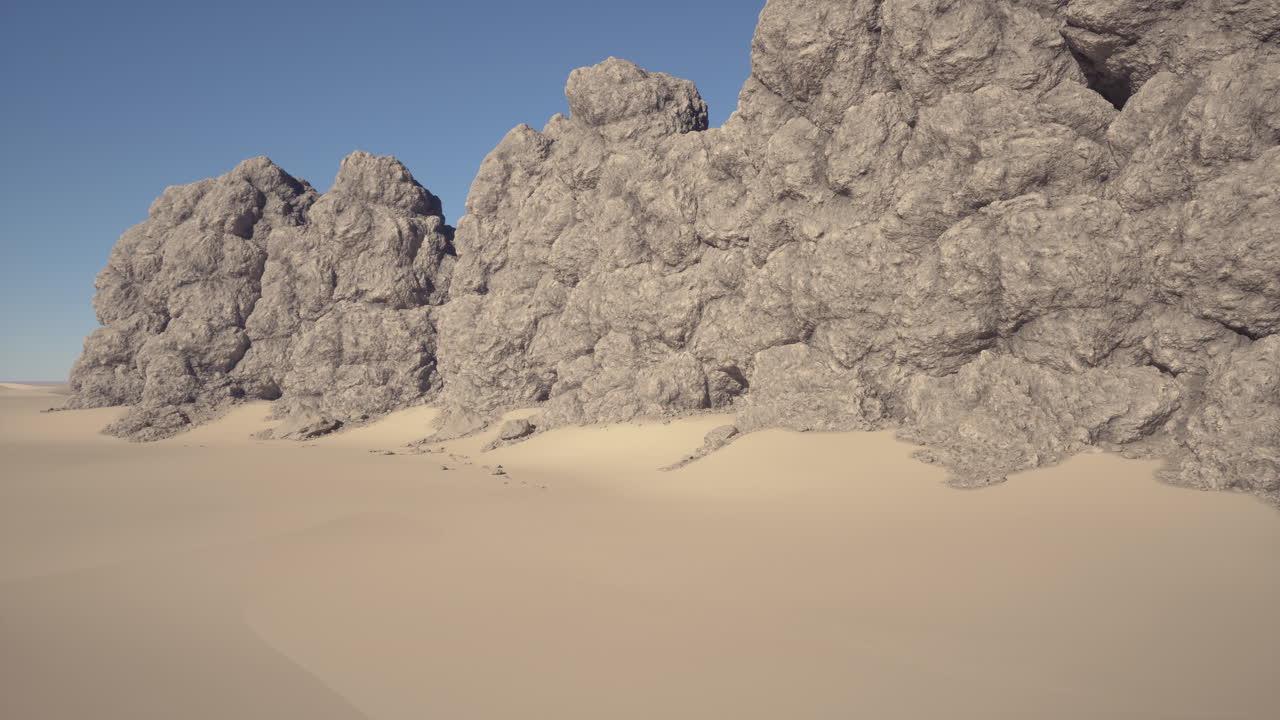 Paisaje desértico con acantilados; escena árida y serena que muestra erosión y sombras
