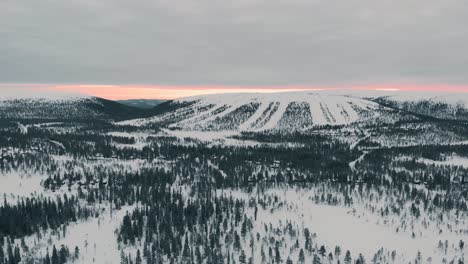 a gloomy swedish morning in the mountains