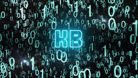 bluish kb concept with digital code