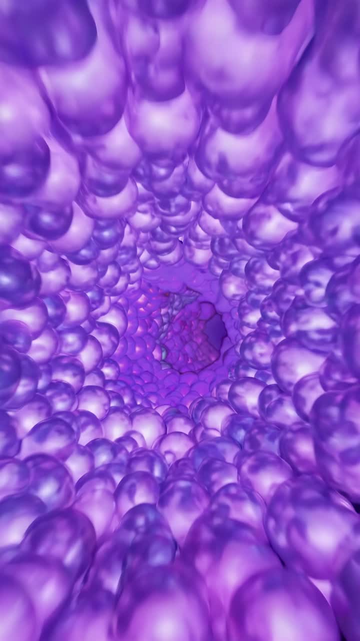 Abstract Tunnel of Luminous Spheres
