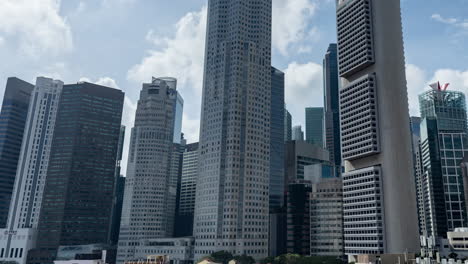 singapore - 5 march 2025 : timelapse of the singapore central business district skyline