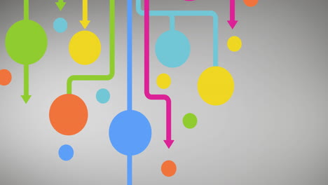animación de la red de conexiones con iconos digitales