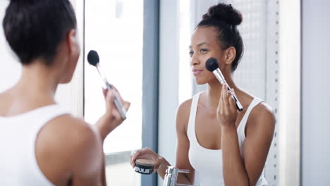 beautifying herself for the day ahead