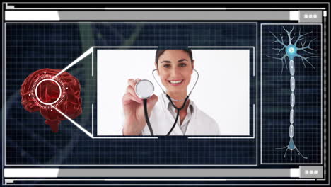 hand using medical touchscreen interface