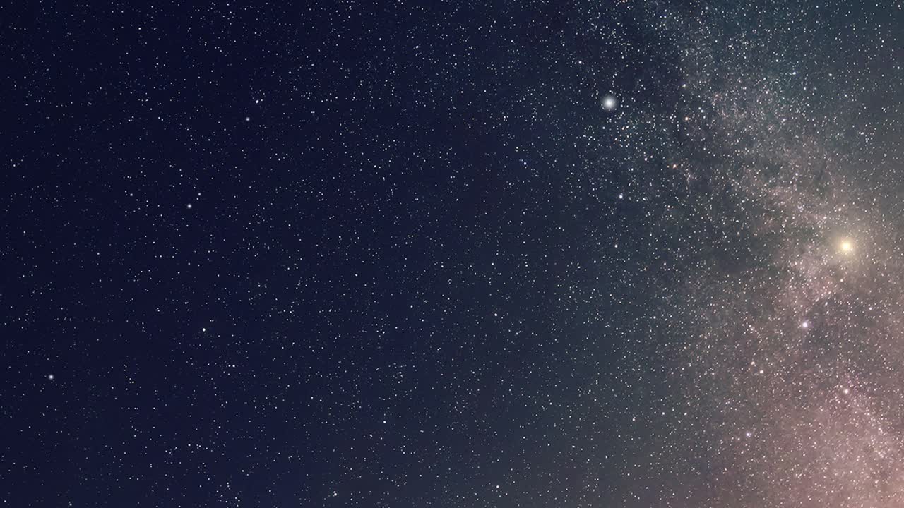 밤하늘은 별들로 가득 차 있습니다.