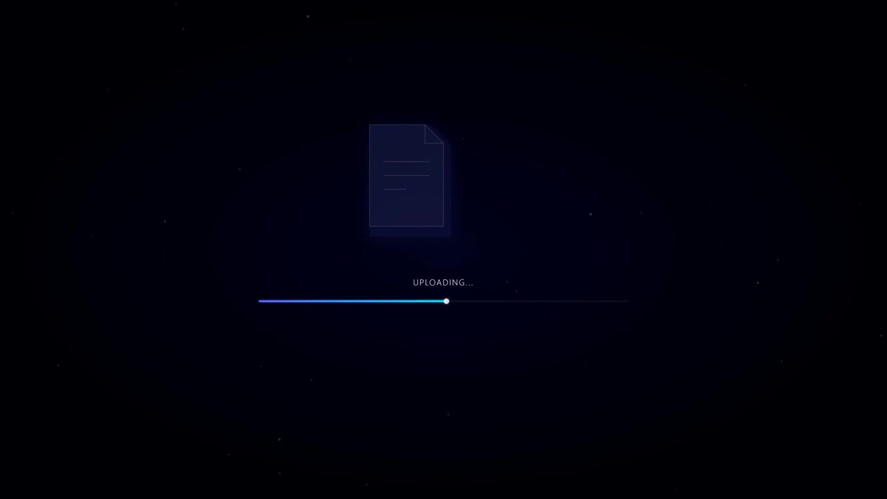 Digital File Uploading Progress Bar Animation