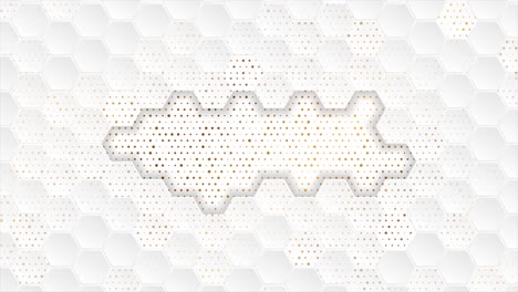 hexágonos geométricos blancos tecnología abstracta fondo de movimiento