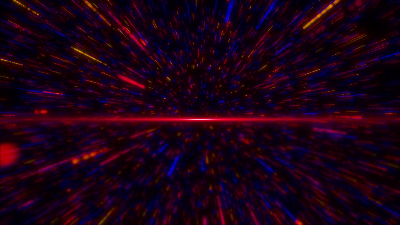 Dynamic digital burst vibrant particles center light streaks futuristic cosmic explosion for