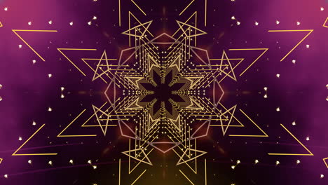 purple abstract background, beautiful abstract symmetry kaleidoscope style, flowing stars, star tunnel type lights