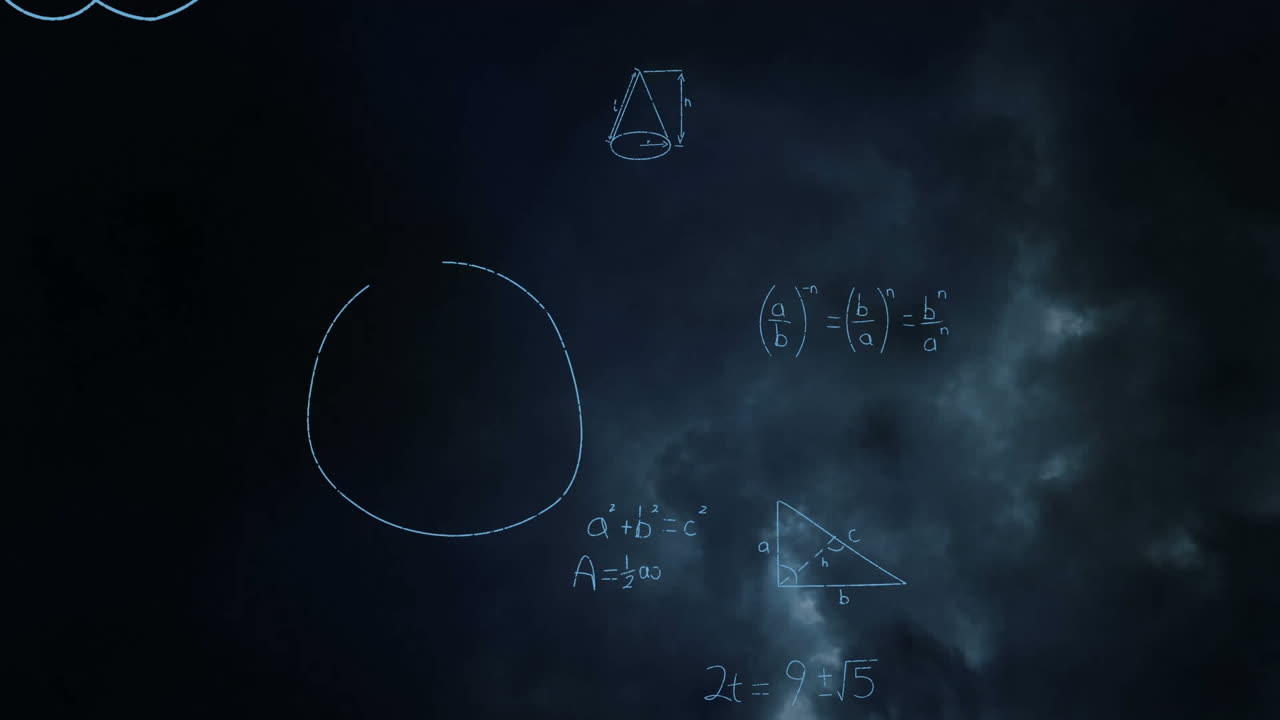 ecuaciones matemáticas y truenos