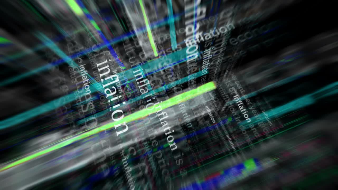 News titles media with inflation seamless looped screens