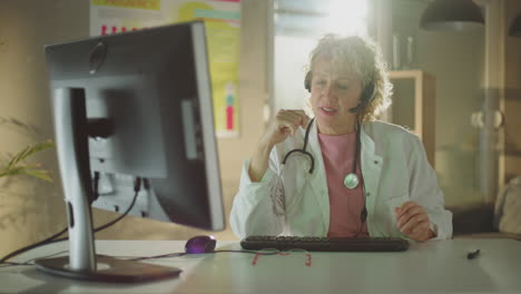 doctor in video call