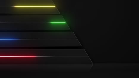 abstract neon pyramid background
