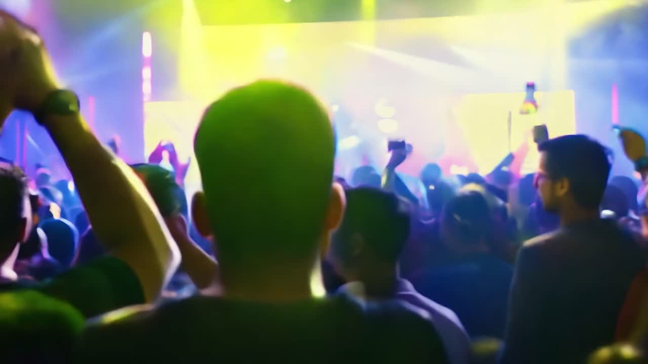 una multitud de personas disfrutando de un concierto.