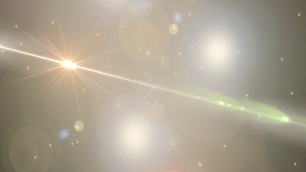 녹색 배경에서 움직이는 떠다니는 별들과 함께 떠다니는 입자의 애니메이션