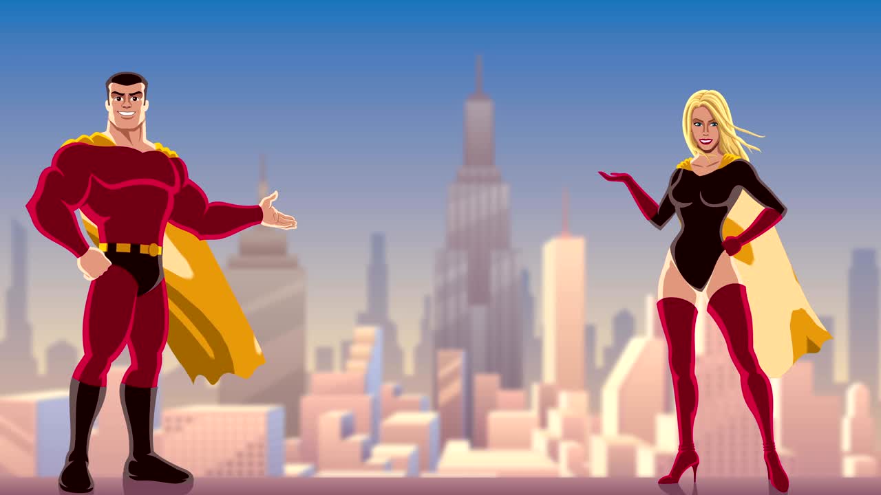 슈퍼히어로 커플이 소개합니다.