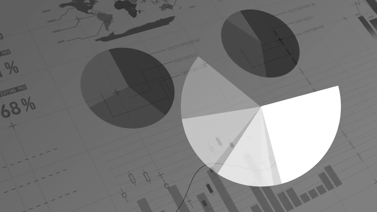 compuesto digital de gráficos y análisis de datos