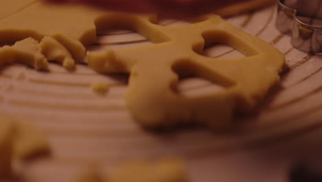 making heart-shaped cookies