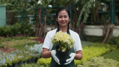 gardener posing outdoors