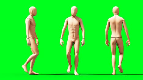 dummy, mannequin animation. phisical, motion blur. realistic 4k animation. green screen