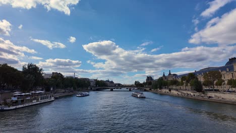 seine river paris france capital city day time touristic romantic town french