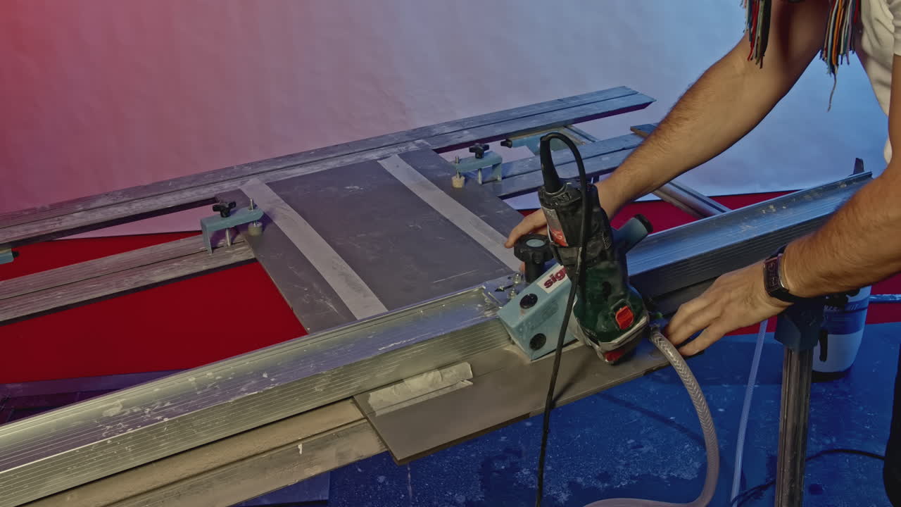 cortar azulejos con un cortador de azulejos