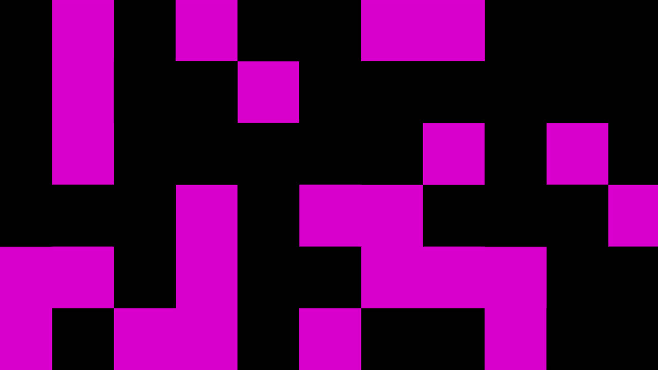 Pixelated Magenta Color Transition Revealing a Solid Background