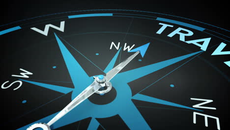 compass pointing to travel