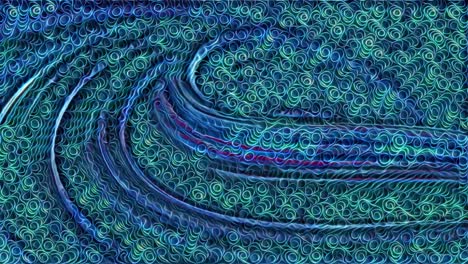 Seamless-loop-of-abstract-animation-of-twisted-rotating-blue-and-green-spirals