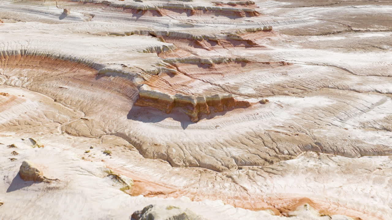 Dramatic Geological Landscape At Mangystau Desert In Southwestern Kazakhstan. Aerial Drone Shot