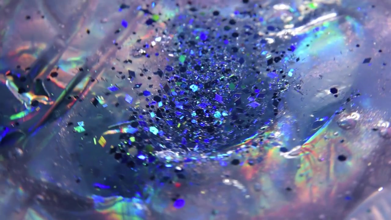 Glitter blu scintillante in gel