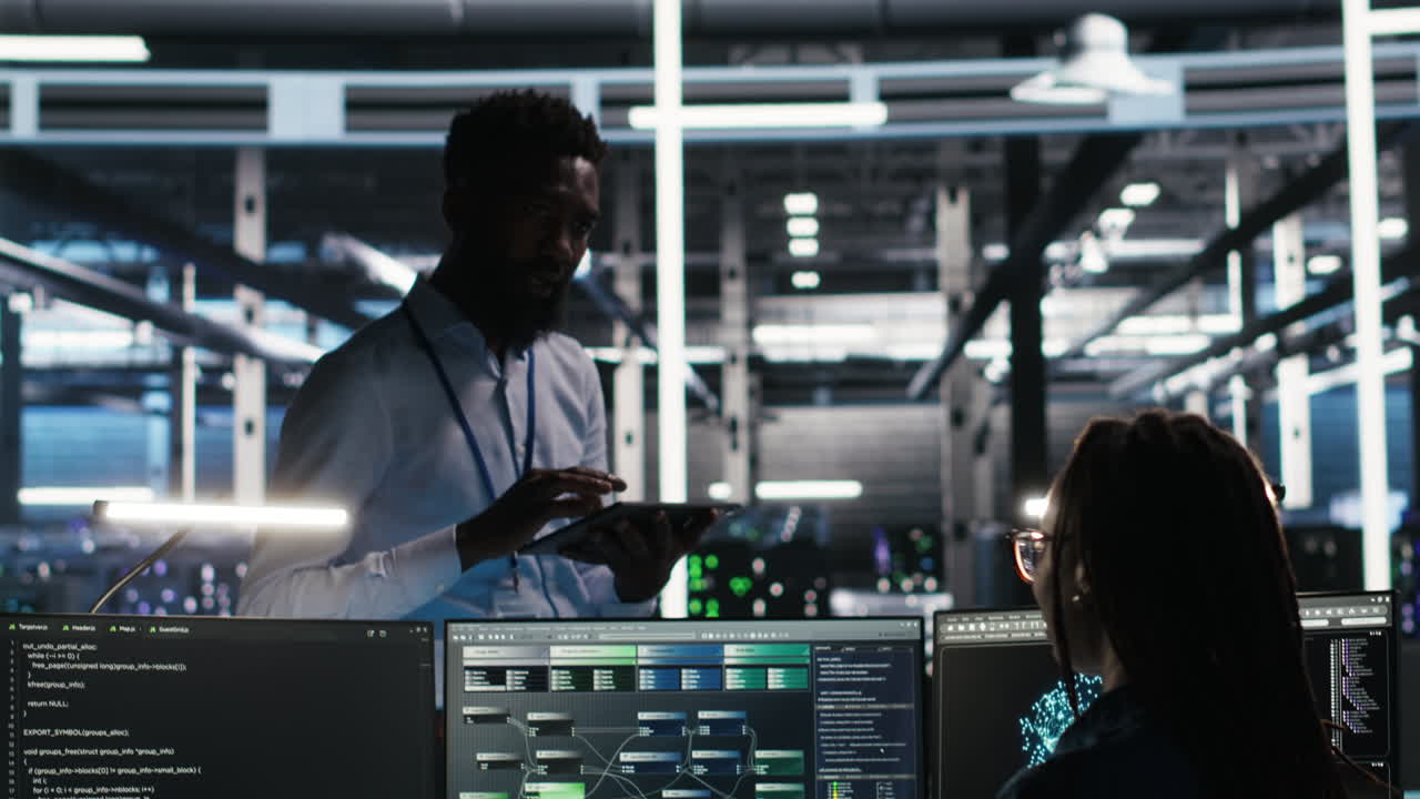 Server hub manager talking with programmer using node tree software