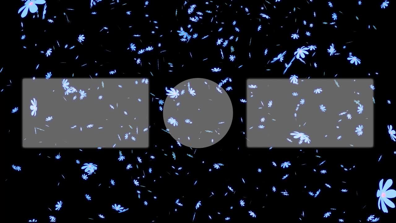 코스모스 꽃 입자 엔드 카드 엔딩 스크린 모션 그래픽
