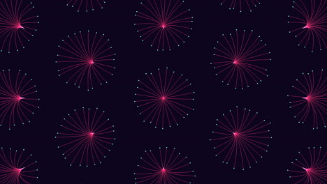 Seamless-pattern-pink-dots-connected-in-circular-symmetry