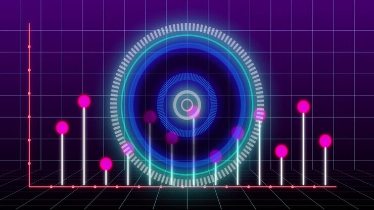 Animation af finansiel databehandling og scanning over gitter
