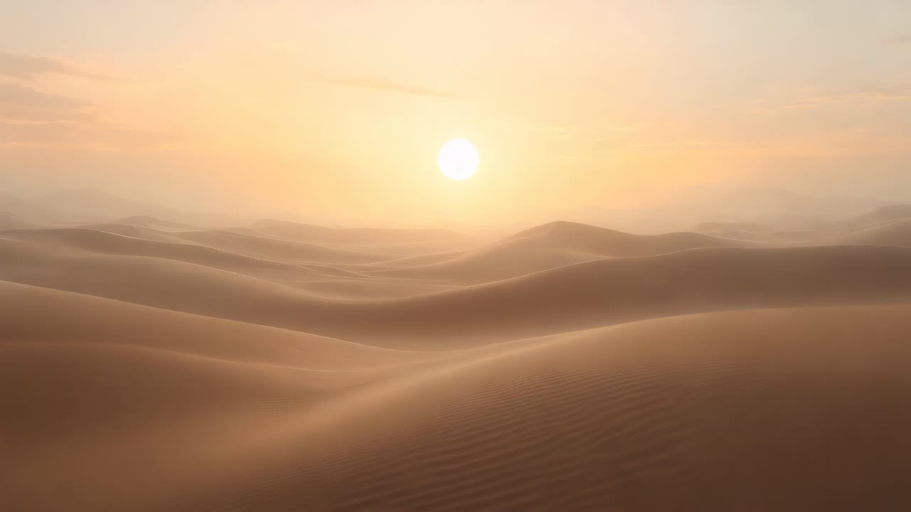 el amanecer del desierto sobre las dunas de arena