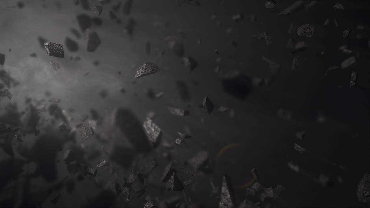 астероиды - обломки, плавающие в темном пространстве