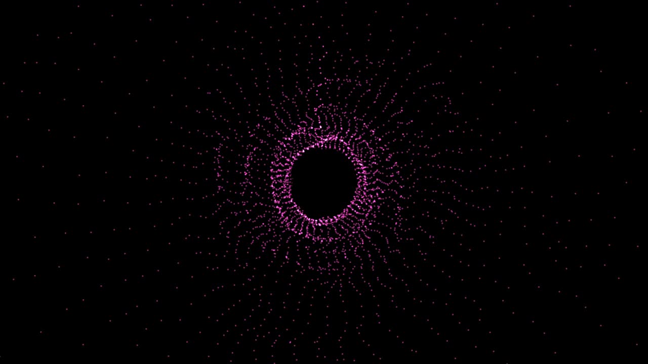 vuelo en bucle sin fisuras en túnel con puntos de luz abstractos. animación de bucle futurista en un fondo negro