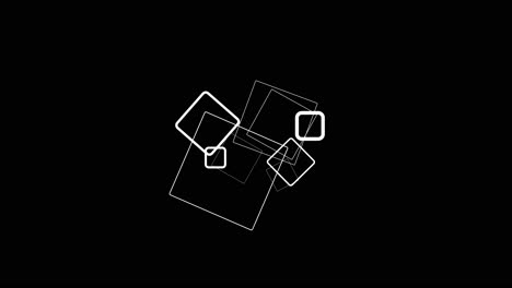geometric composition of squares on black background