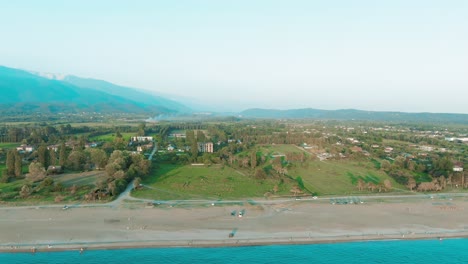 coastal village aerial view