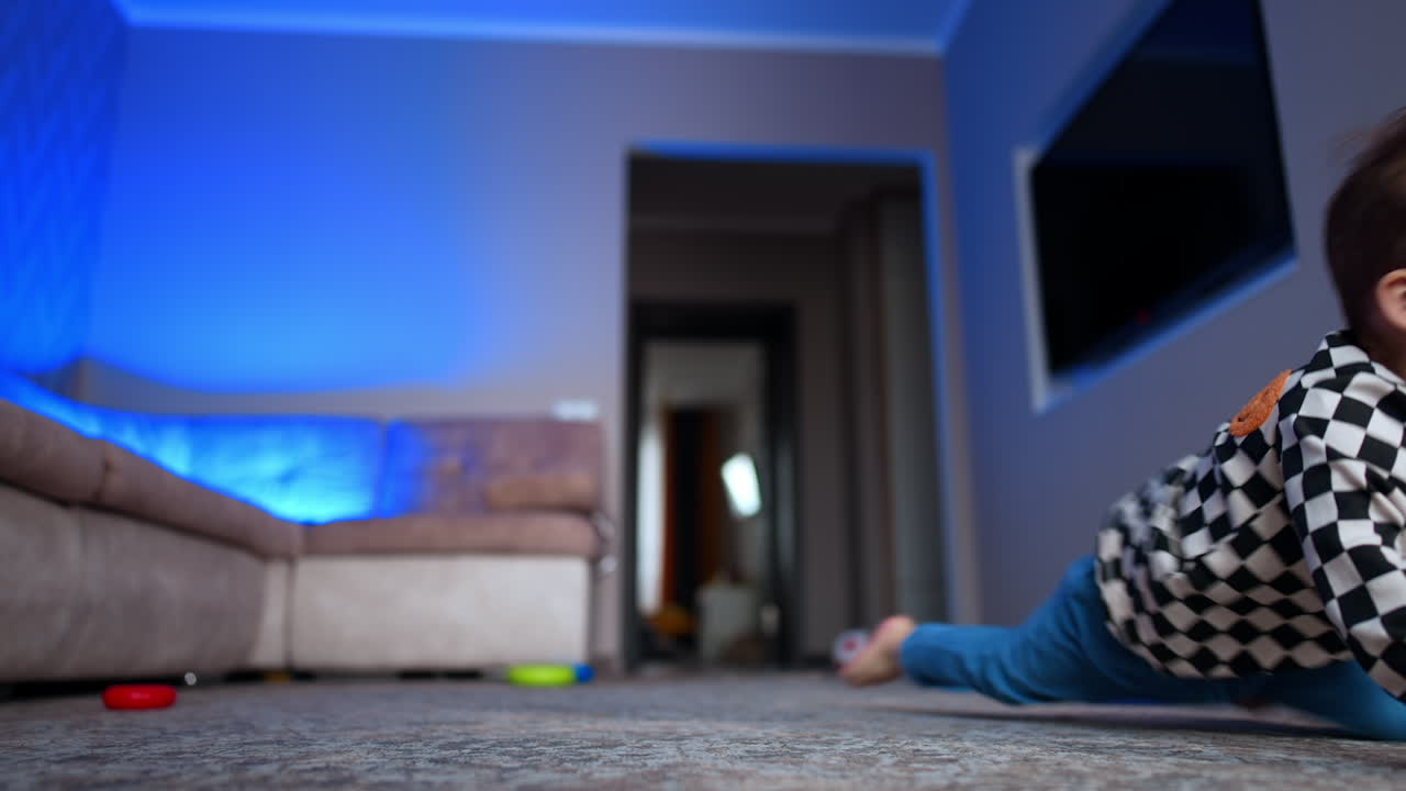 Little cute boy playing with colorful toy. Preschool fun game learning.