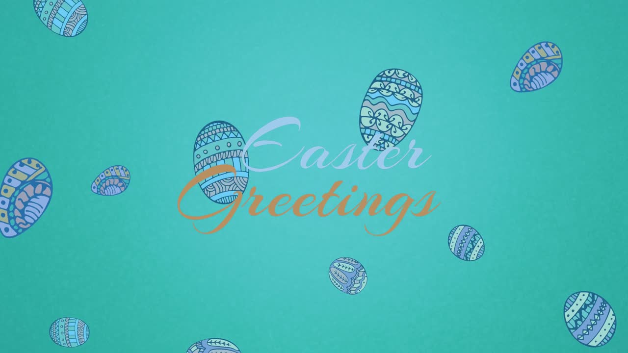 부활절 달 ⁇  과 부활절 축하 문자 의 애니메이션