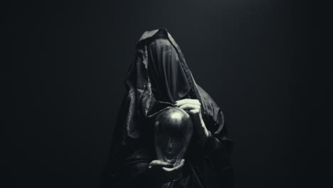 mysterious figure with orb