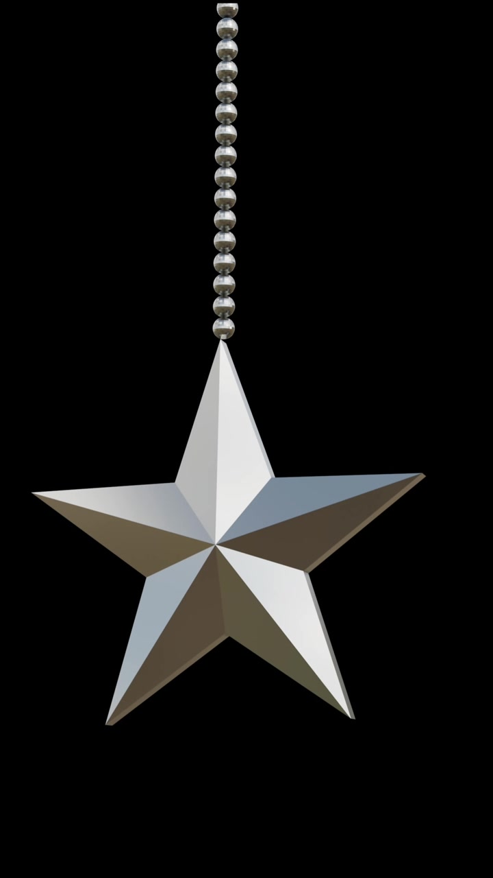 Animation of star christmas bauble decoration over black background