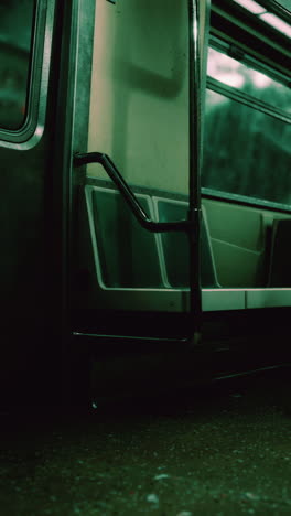 empty subway car interior